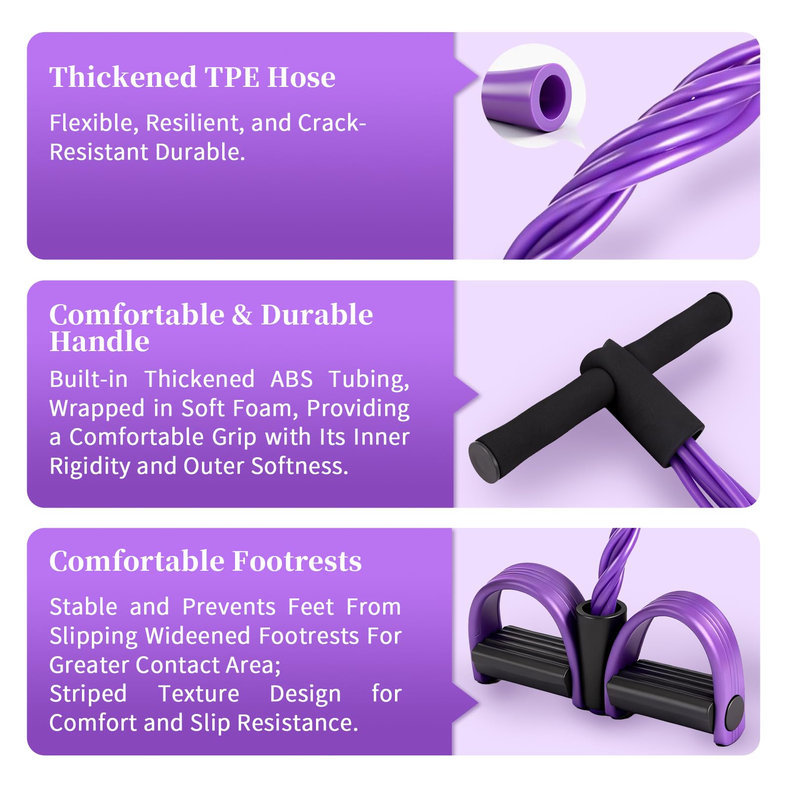 Multifunction Tension Rope, 6-Tube Elastic Yoga Pedal Puller Resistance Band, Natural Latex Tension Rope Fitness Equipment, for Abdomen/Waist/Arm/Leg Stretching Slimming Training — Amazon image 4