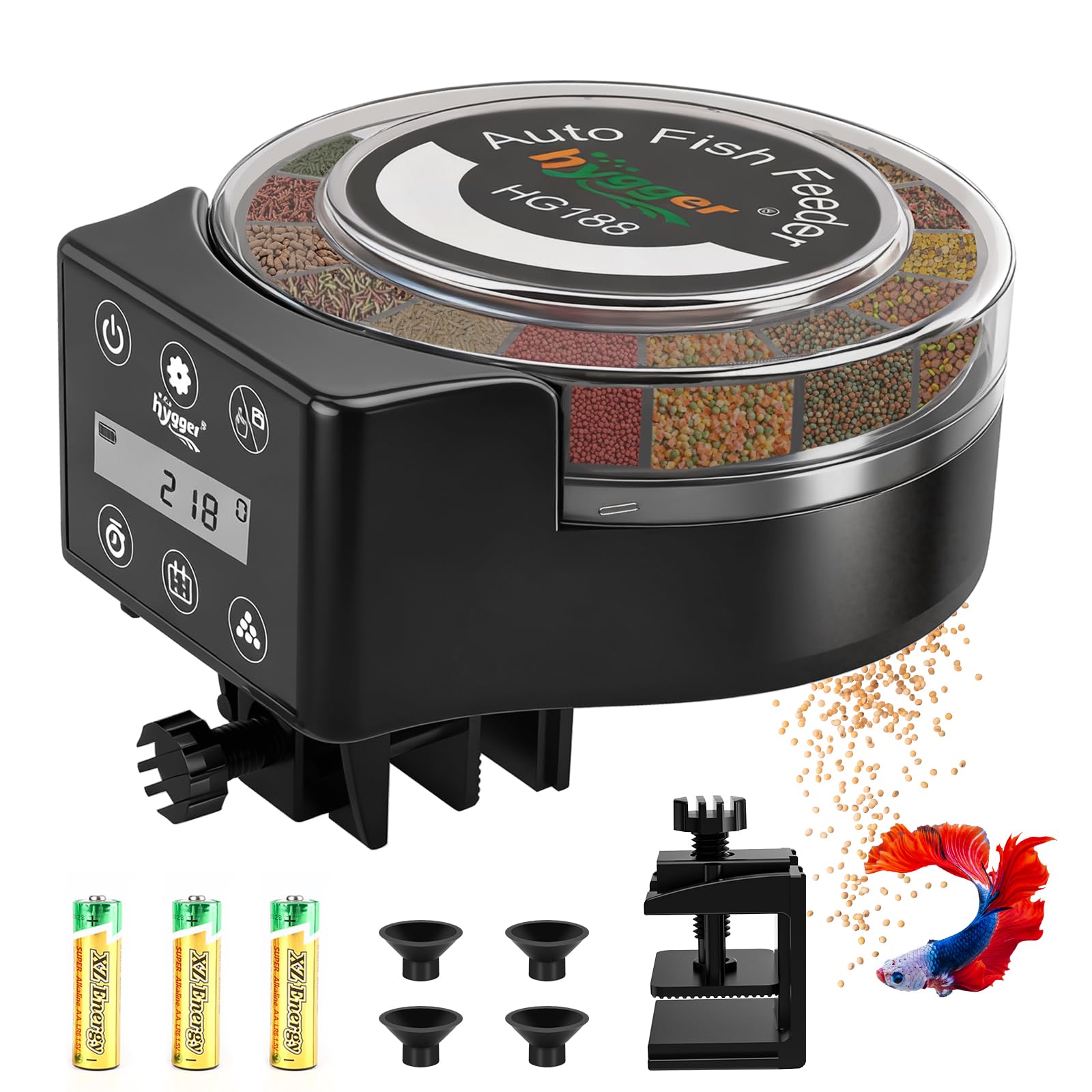 Minuterie LED pour distributeur automatique de nourriture poissons rouges et betta