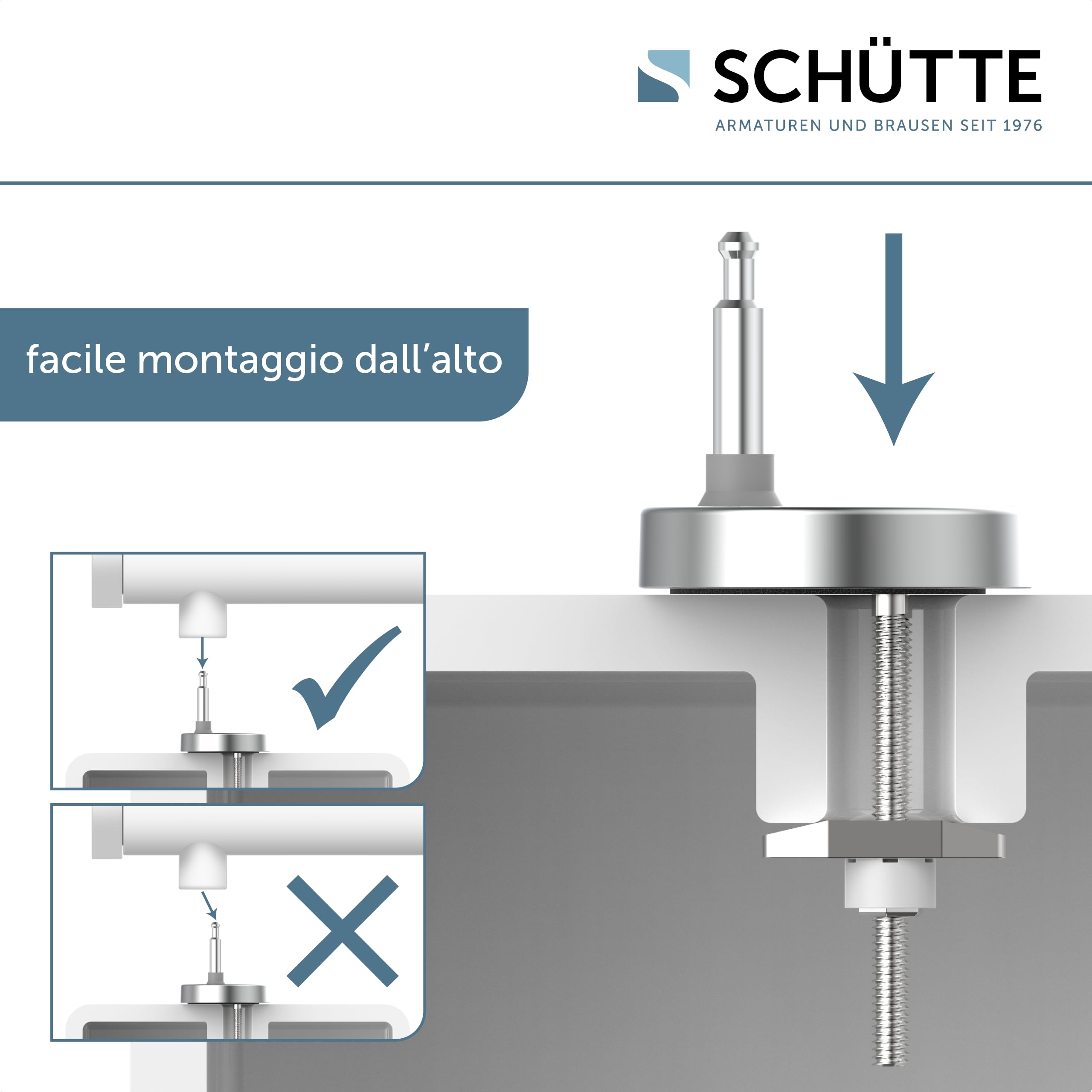 SCHÜTTE Sedile WC Duroplast JASMIN, sedile WC con abbassamento automatico e chiusura rapida per una facile pulizia, carico massimo sugli occhialini 150 kg, motivo pietre 82367