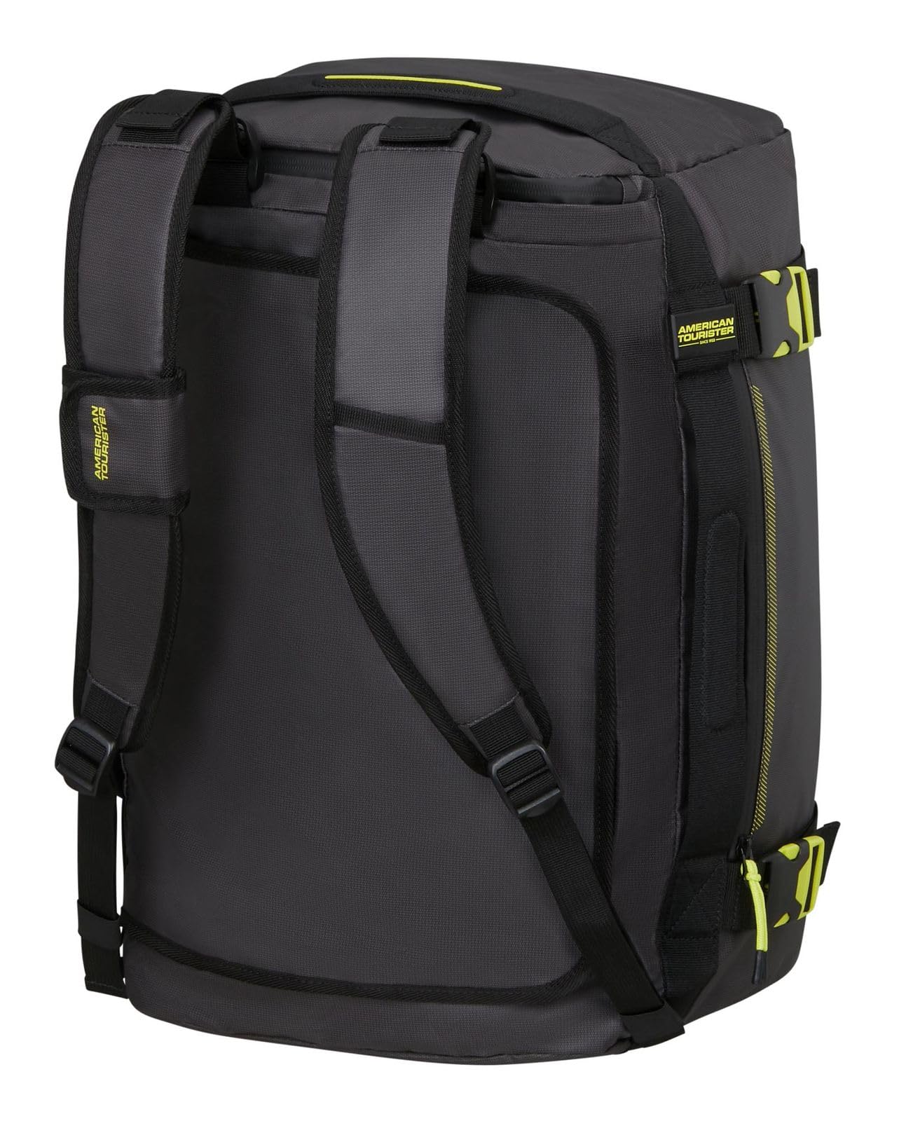 American Tourister Torba podróżna plecak Urban Track Duffle/Backpack Coated 60L Black/Lime czarny