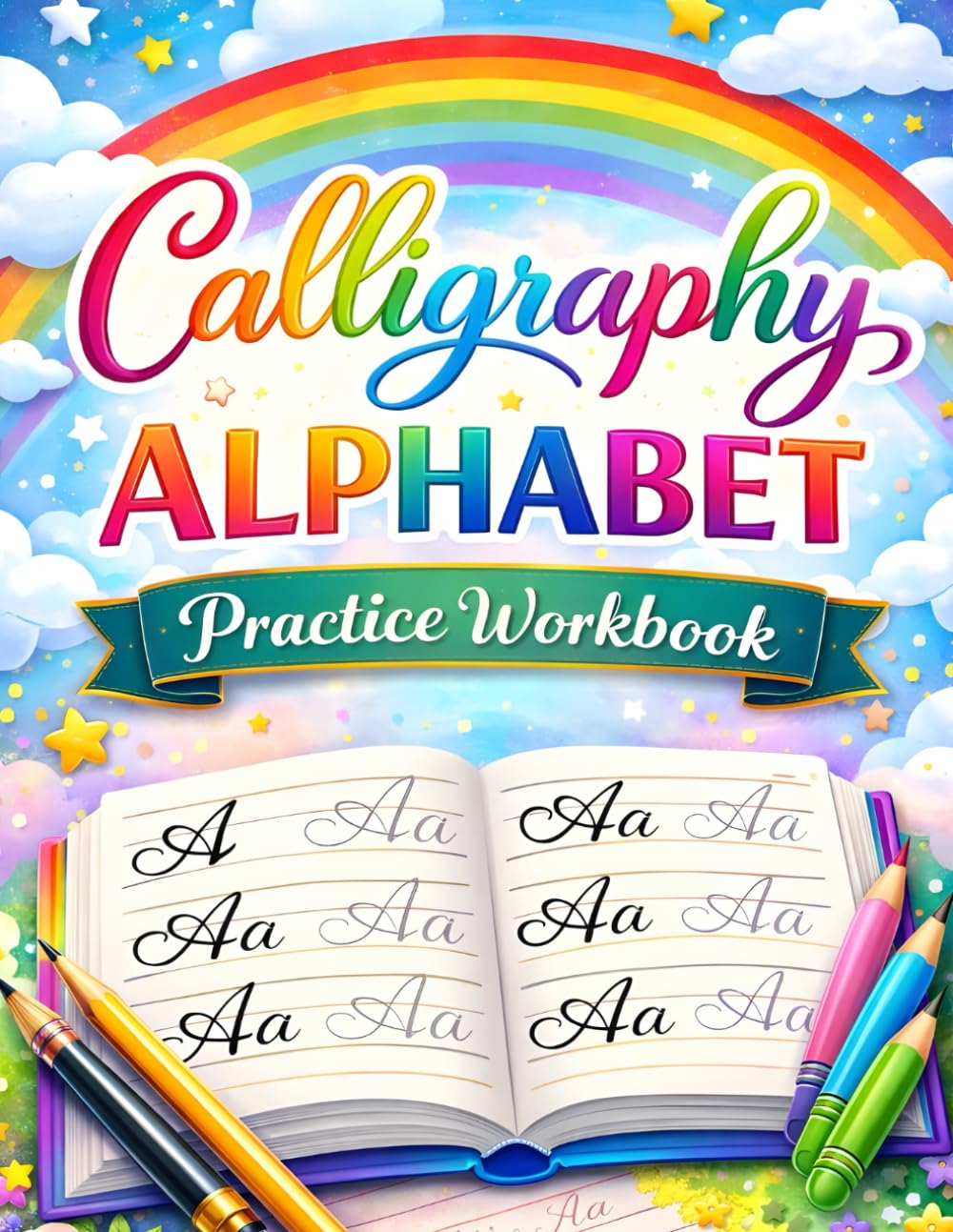 Calligraphy Alphabet Practice Workbook: A–Z Uppercase & Lowercase Letter Tracing for Beginners, Kids & Adults | Improve Handwriting with Modern Calligraphy
