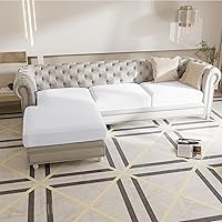Vista 13 de EFELIM Funda de cojín seccional de 4 piezas para sofá en forma de L, funda elástica para sofá de 1, 2, 3 asientos, funda antideslizante para sofá