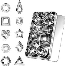 30 Pcs Mini Stainless Steel Cookie Cutters Set with Storage Box, Small Shape Baking Molds for Cookies, Polymer, Fruit, DIY Baking for Kids, Parties, Holidays & Kitchen Tools