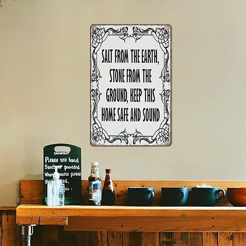Miniatura 8 de Aikeory Letrero decorativo de brujas, decoración de brujería de bruja, seguro y sonoro, divertido póster de metal para pared, cocina, jardín, baño,