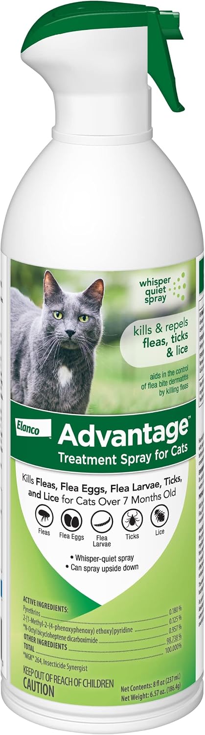 Advantage Flea and Tick Treatment Spray for Cats, 8 oz