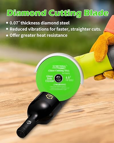 Miniatura 8 de ZORUNNA Paquete de 5 discos de corte de vidrio para amoladora angular, disco de corte de diamante de cerámica de vidrio de 4 x 78 pulgadas, sierra