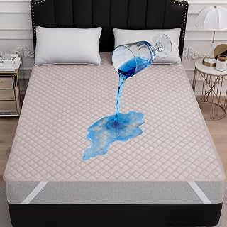 Matratzenschoner 90 x 200 wasserdicht mit 4 elastischen Ecken, Inkontinenz Bettunterlage, Gesteppten Oberfläche, Inkontinenzunterlage waschbar, Atmungsaktiv Matratzenschutz, Grau