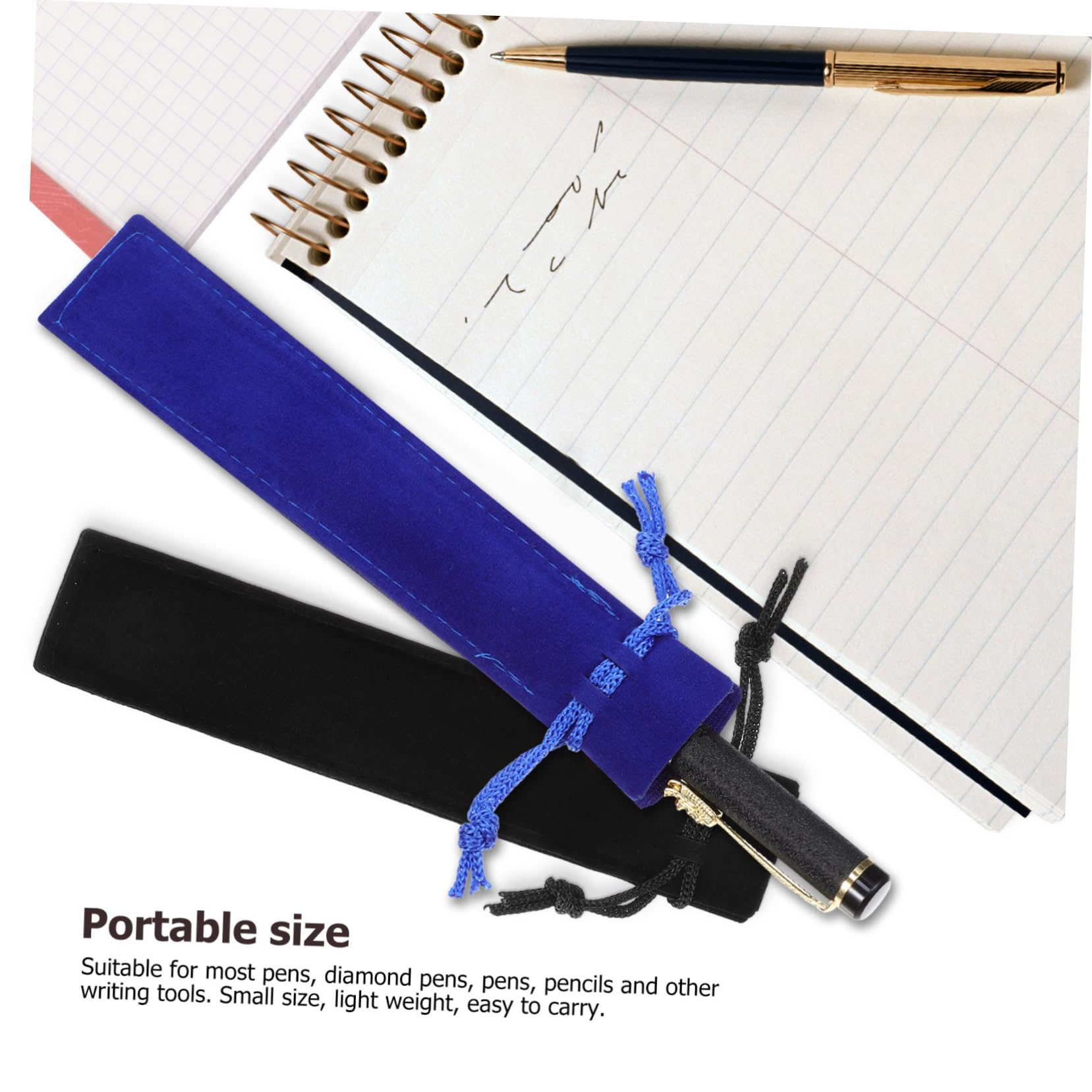 EXCEART 4 Ensembles Porte-Stylo À Cordon Étui À Crayons Sacs À Stylos Simples Gel Sacoche Rangement Sacoche De Rangement Pochettes pour Stylos Sacs De Rangement pour Stylos 50 Pièces * 4