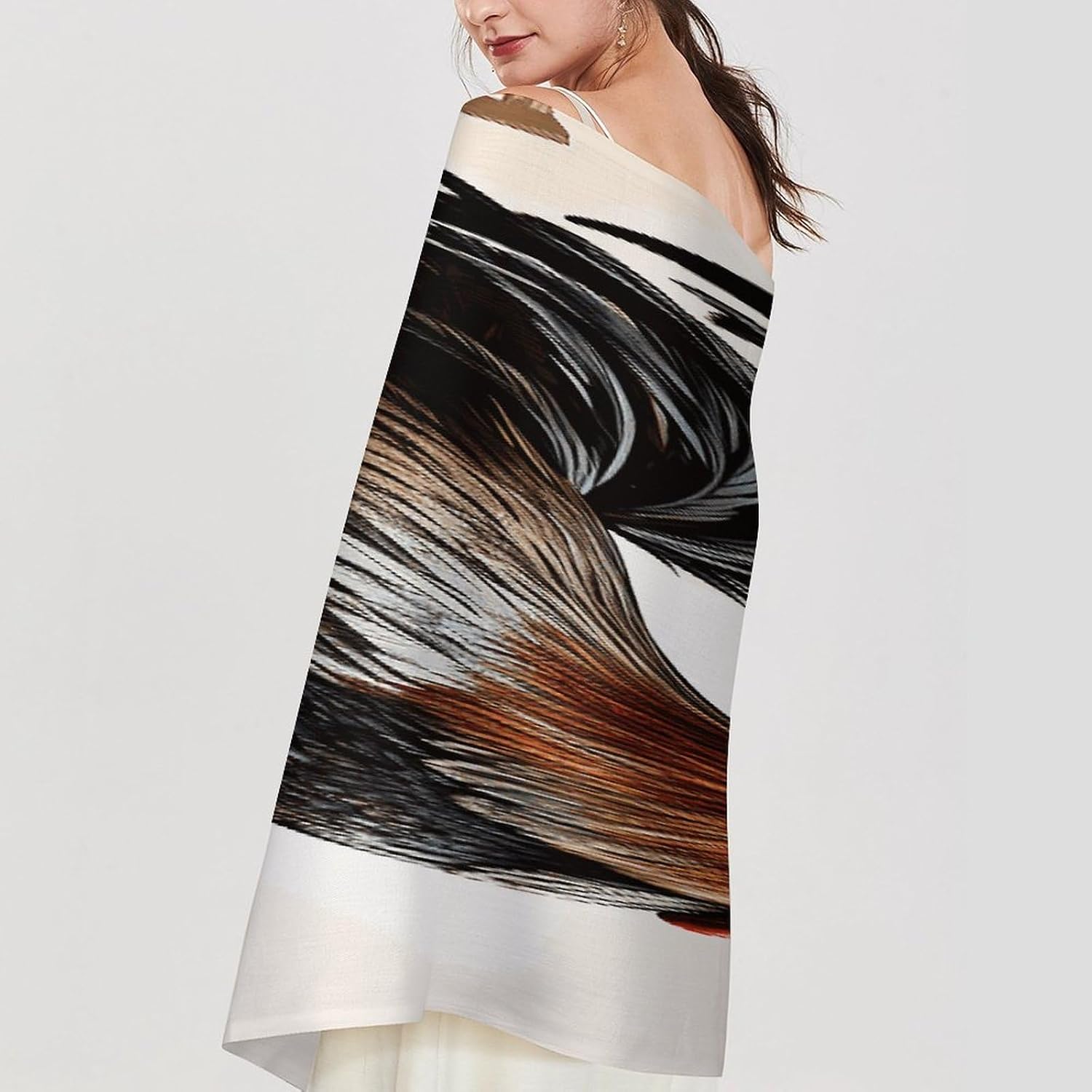 Rooster Winter Scarf for Women Soft Tassel Scarves Oversized Wraps Long Shawl Cold Weather Thick Blanket Scarfs