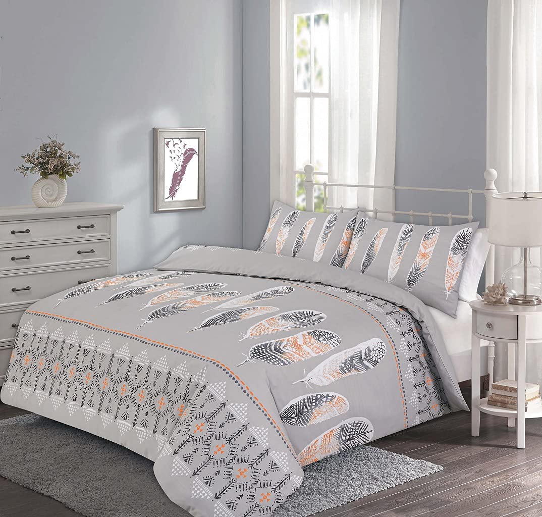 HOME ACE Harlay Printed Double Duvet Cover Set - Easy Care Poly Cotton Double Bed Quilt Cover Bedding Set - 200CM x 200CM with 2 Pillowcases 50CM x 75CM โ image 1