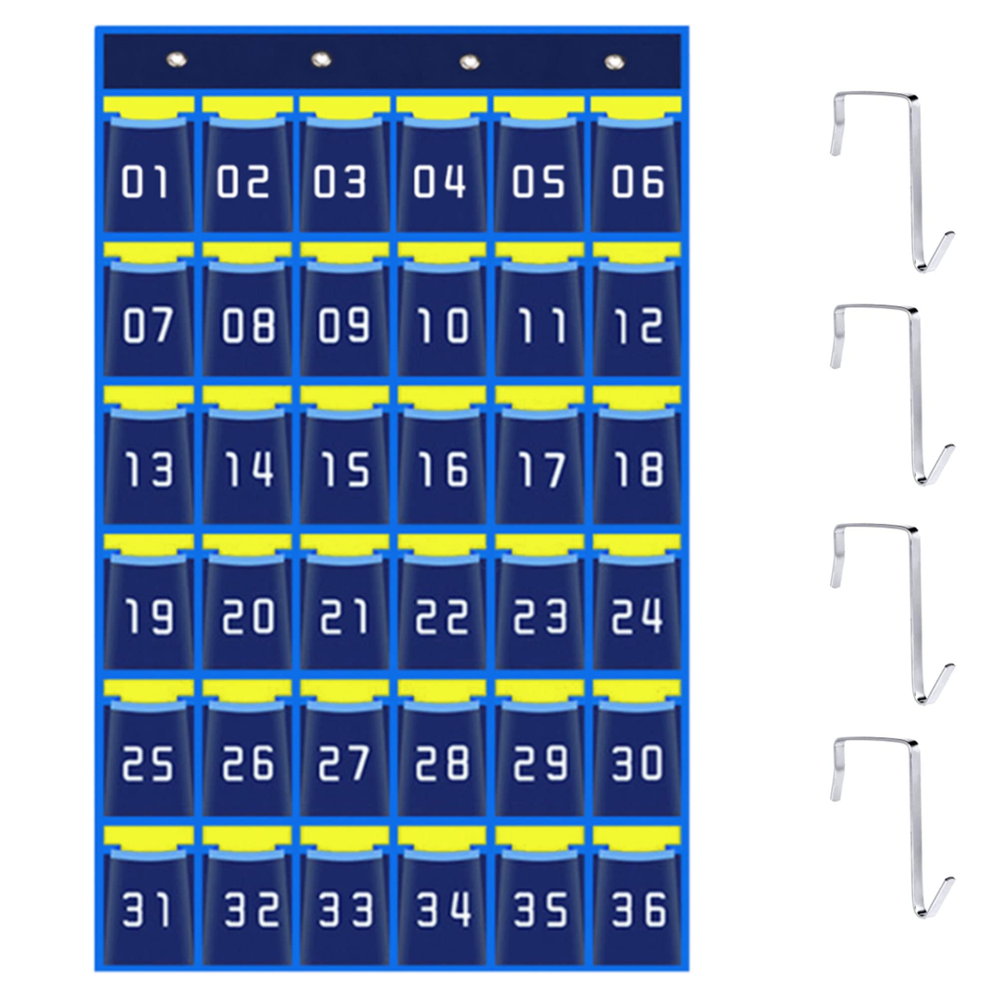 Sacchetto Immagazzinaggio Dell'Aula Telefono Cellulare Borse Parete Numerate Telefono Stoccaggio Ufficio Mobile Appeso Organizzatore Parete Supporto Multifunzionale Con 4 Ganci