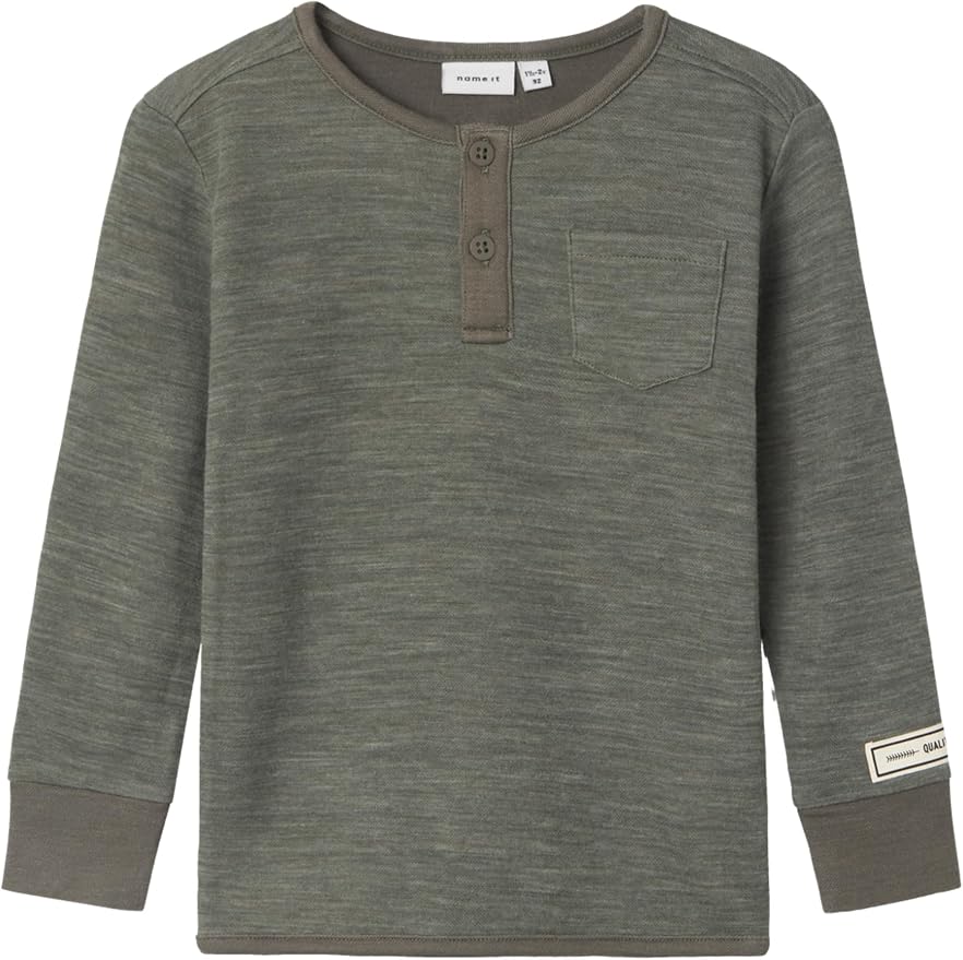 T-shirt Manches Longues NAME IT Bébé Garçon - Laine Mérinos Et Viscose - Confortable Et Chaud - Style Danois
