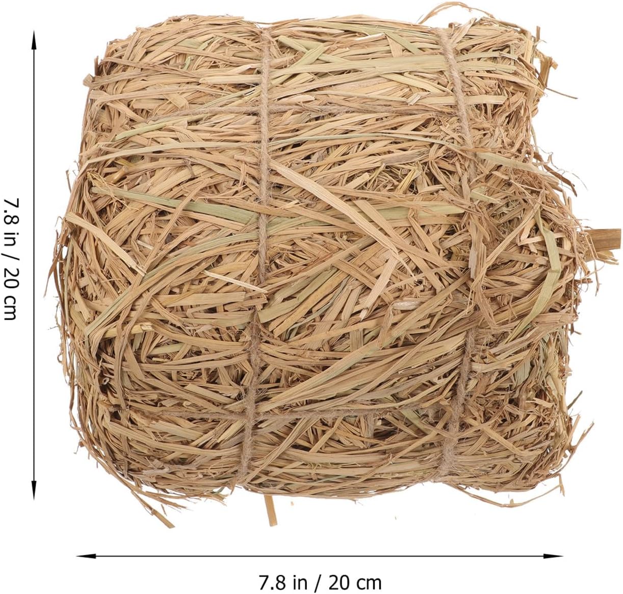 Generic 2pcs Decorative Hay Bale: Halloween Haystack Decorations - Western Themed Party Decorations - Farmhouse Autumn Harvest Display Props for Crafts 7.86"