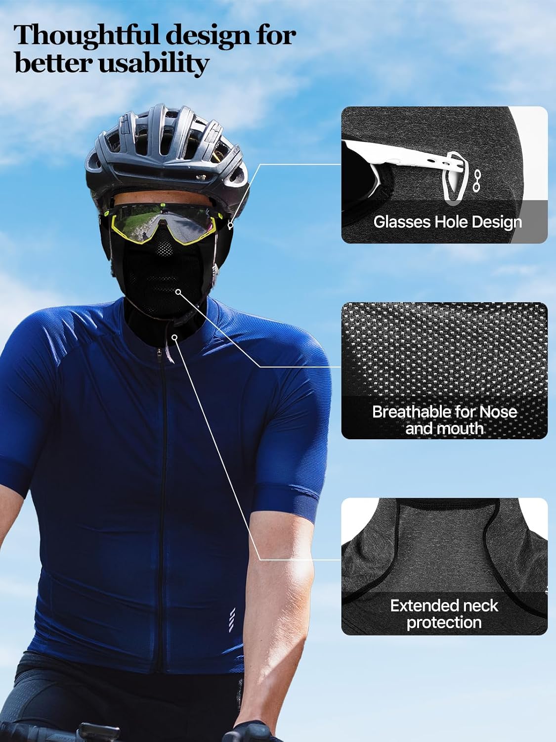 Balaclava Ski Mask Waterproof Anti-Fogging Windproof Winter Gear Thermal Face Mask for Men Women