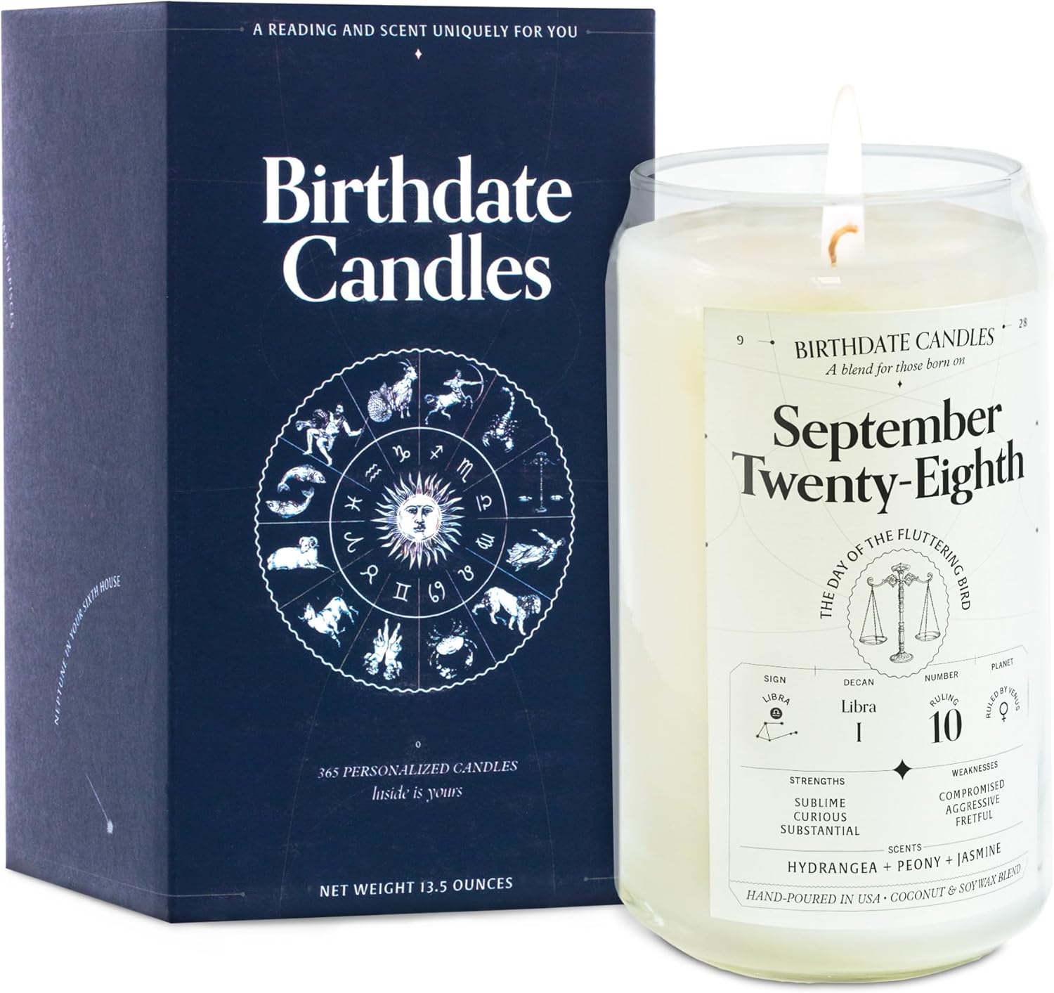 Original Libra Zodiac Candle – Sept 28 Birthday Gift