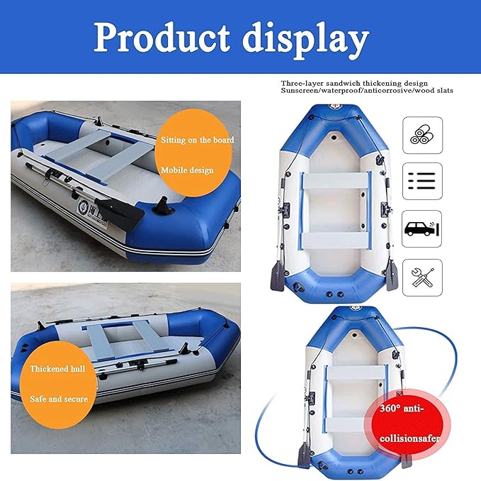 Kayak Inflable Touring OLOTU para 6 Personas con Remos de Aluminio miniatura 5