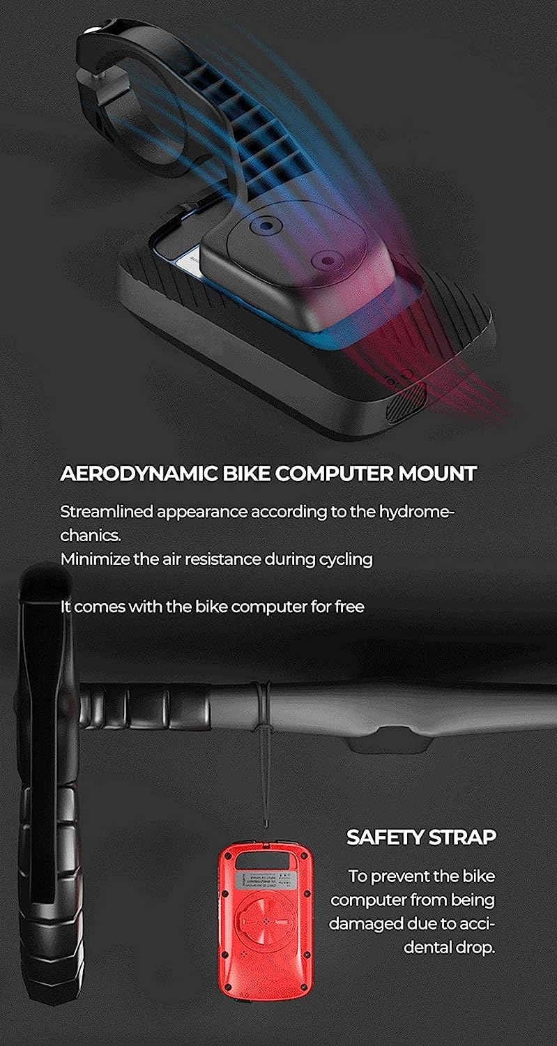 Tachimetro Computer intelligente wireless for bicicletta con monitoraggio della velocità GPS Attrezzatura for ciclismo all'aperto Display retroilluminato impermeabile multifunzione Contachilometri