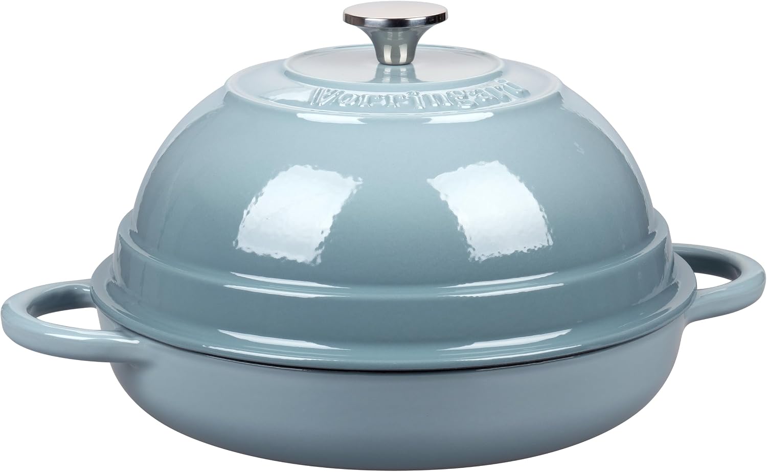 VORRINGARD Cast Iron Enameled Dutch Oven Pot with Lid for Bread Baking, Bread Oven, 6 Quart, Sea Salt