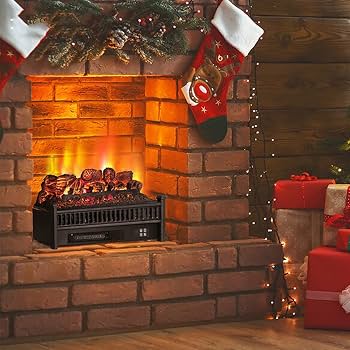 Electric Fireplace Logs, Fake Fireplace Insert Ember Bed Heater, Electric  Fire Pit Decor with Log Burner Flame Effect : Amazon.co.uk: DIY u0026 Tools