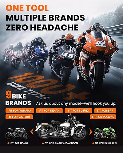 Miniatura 2 de ANCEL MT500 PRO - Herramienta de diagnóstico de motocicleta, lector de código de motocicleta para Harley Yamaha, Honda, Kawasaki, Suzuki, Indian