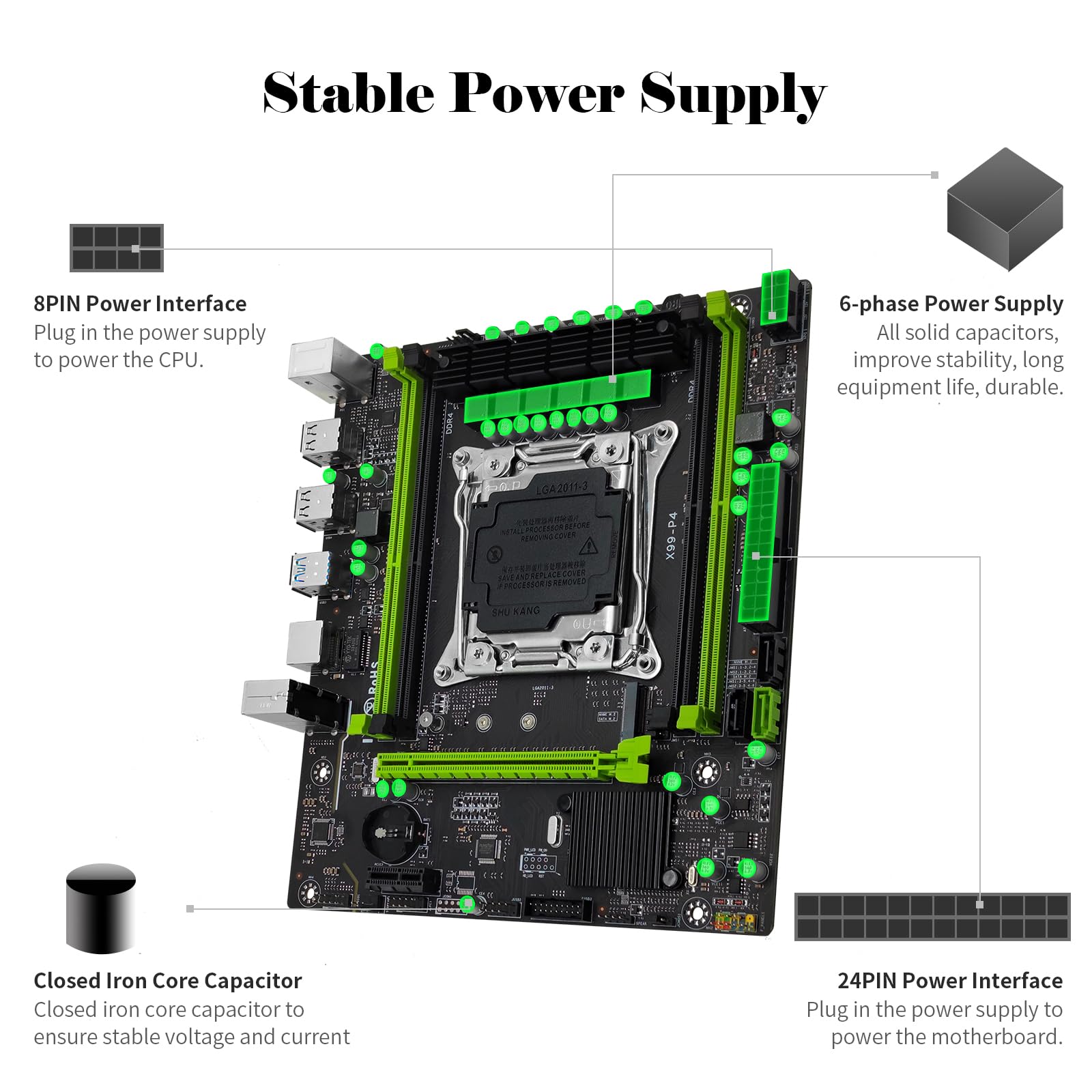 Amazon | SHANGZHAOYUAN X99 P4 マザーボード LGA 2011-3 E5 V3/V4