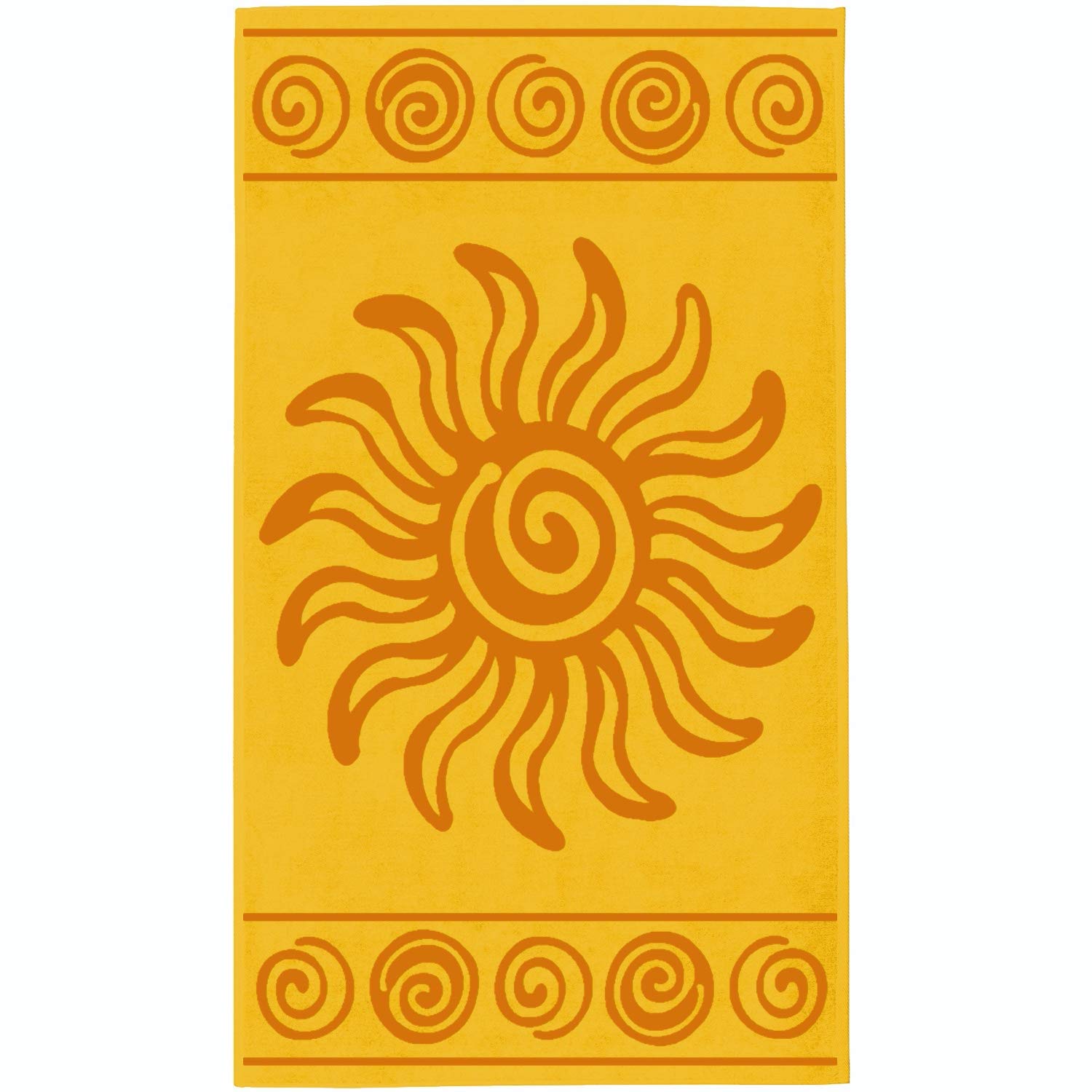 Delindo Lifestyle® Ręcznik plażowy z frotte, tropikalne słońce żółty, 100% bawełna, ręcznik plażowy 100 x 180 cm