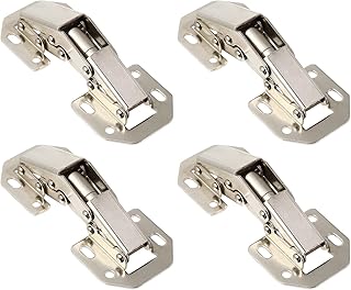 4 Pcs Cabinet Hinge Wardrobe Hinges Furniture Hinge Fittings Inset Cabinet Door Hinge Small Hinges Cabinet Door Furniture Hinges Overlay Embedded Kitchen Door Cold Rolled Steel