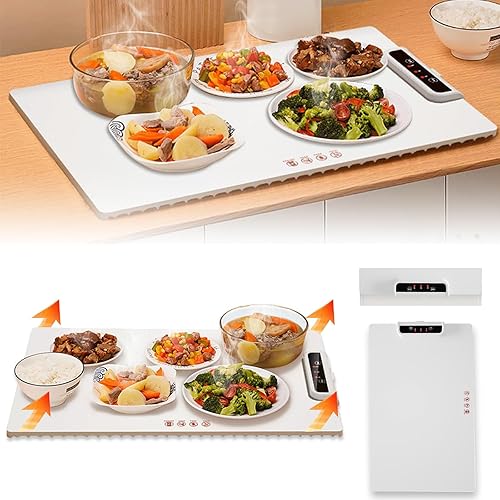 Calentadores de alimentos 2024 para fiestas con temperatura ajustable, calentador de alimentos plegable de 24 x 15 pulgadas, calentamiento rápido,