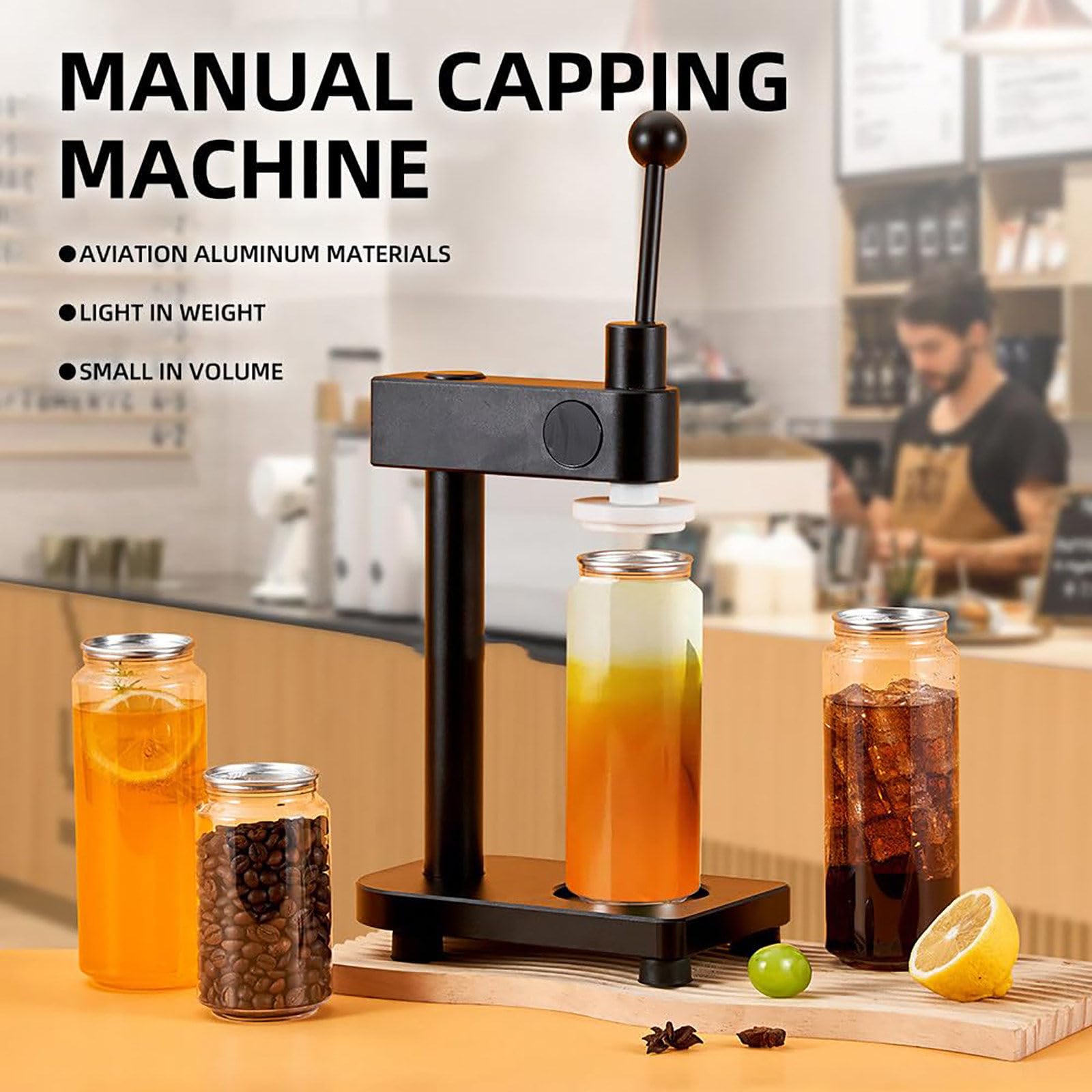 Sigillatrice Manuale Per Lattine, Sigillatrice Per Bicchieri In Lega Di Alluminio, Diametro Di Sigillatura 55mm, Altezza Regolabile, Con Graduazioni, Per Case, Bar, Ristoranti, Negozi Di Bevande Green