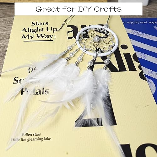 Miniatura 3 de Happy Feather 100 piezas de plumas Saddle Hackle de gallo para manualidades, plumas naturales de cuello de faisán de 5-7 pulgadas, aretes colgantes