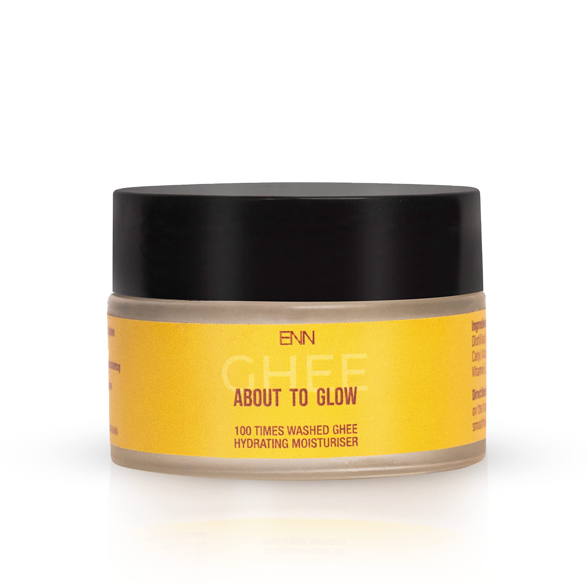 ENN About To Glow-100 Times Washed Ghee | Soft for Dry Skin for Men & Women with 100 Times Washed Ghee for Deep Nourishment - 15gm