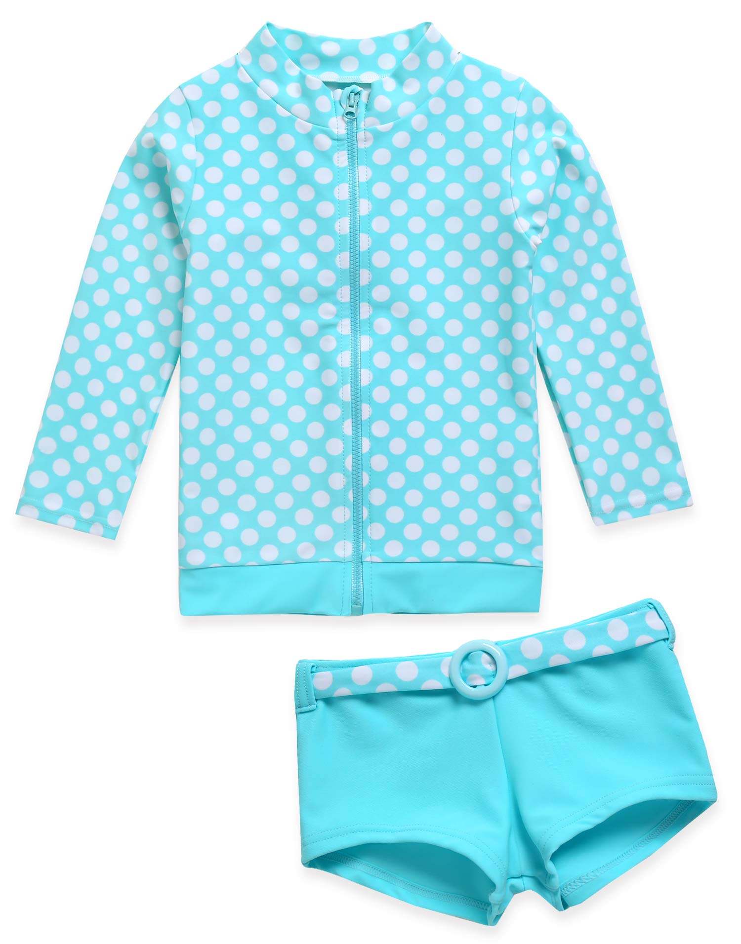 VAENAIT BABY Girls Rash Guard Swimsuit UPF 50+ Long Sleeve Toddler Bathing Suit Ribbon Stawberry Floral Fruit for 2~8Years