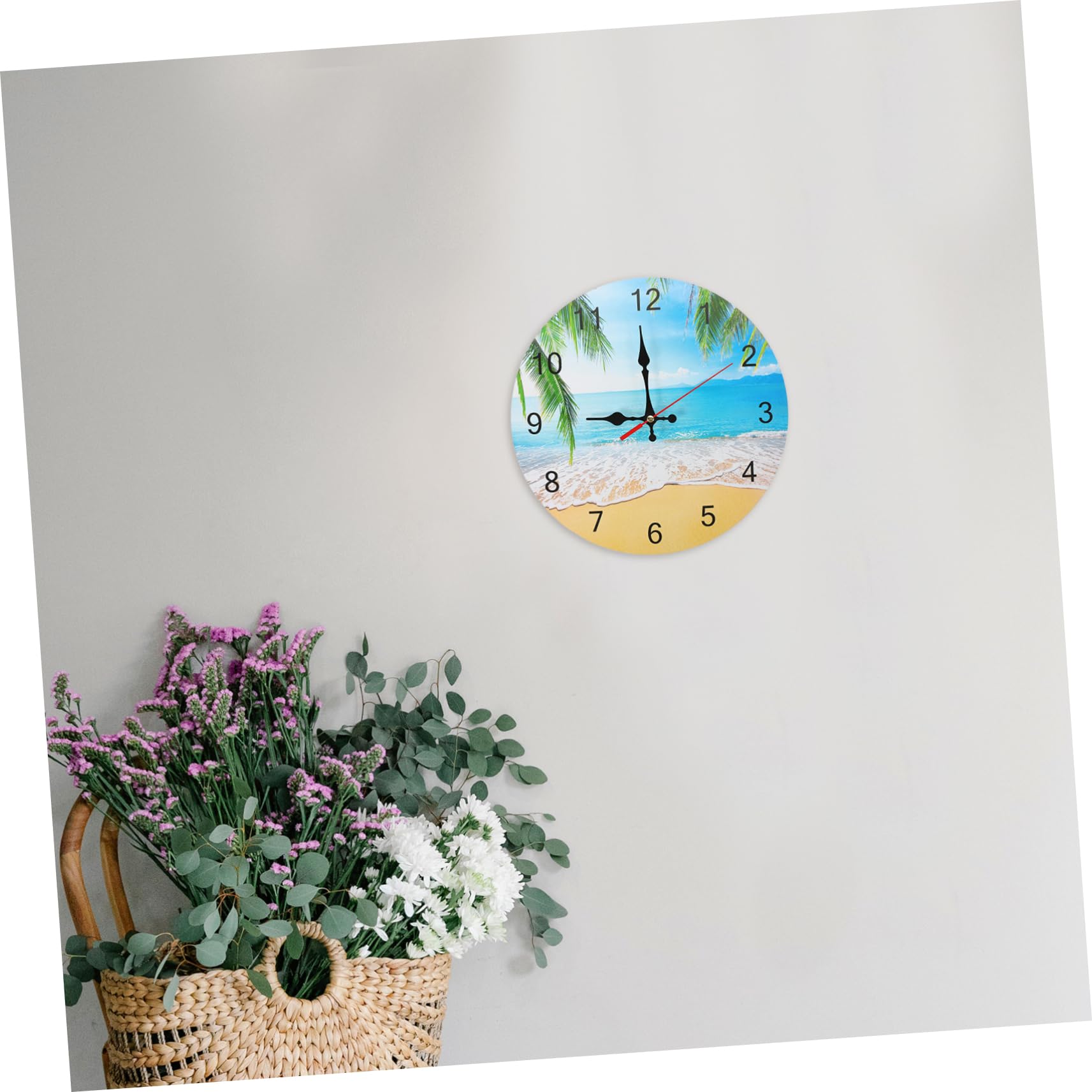 3 pezzi Orologio da parete con paesaggio da spiaggia Orologio da parete Orologio da parete digitale a batteria Orologio da parete digitale Orologio da parete per la casa Reloj De Pared Orologio a bat