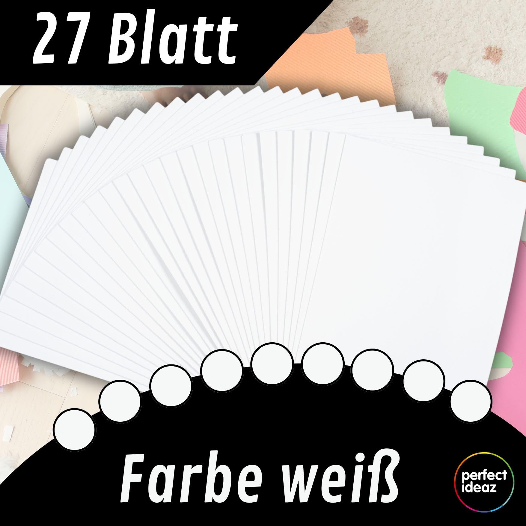 27 Feuilles Caoutchouc Mousse DIN A4 Multicolore - 9 Couleurs, 2mm Épaisseur - Idéal Bricolage