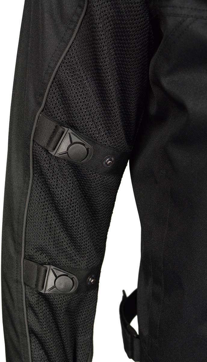 M Boss Motorcycle Apparel BOS11703 Black Men's Black Nylon and Mesh Racer Jacket with Reflective Piping - 5X-Large : Clothing, Shoes & Jewelry