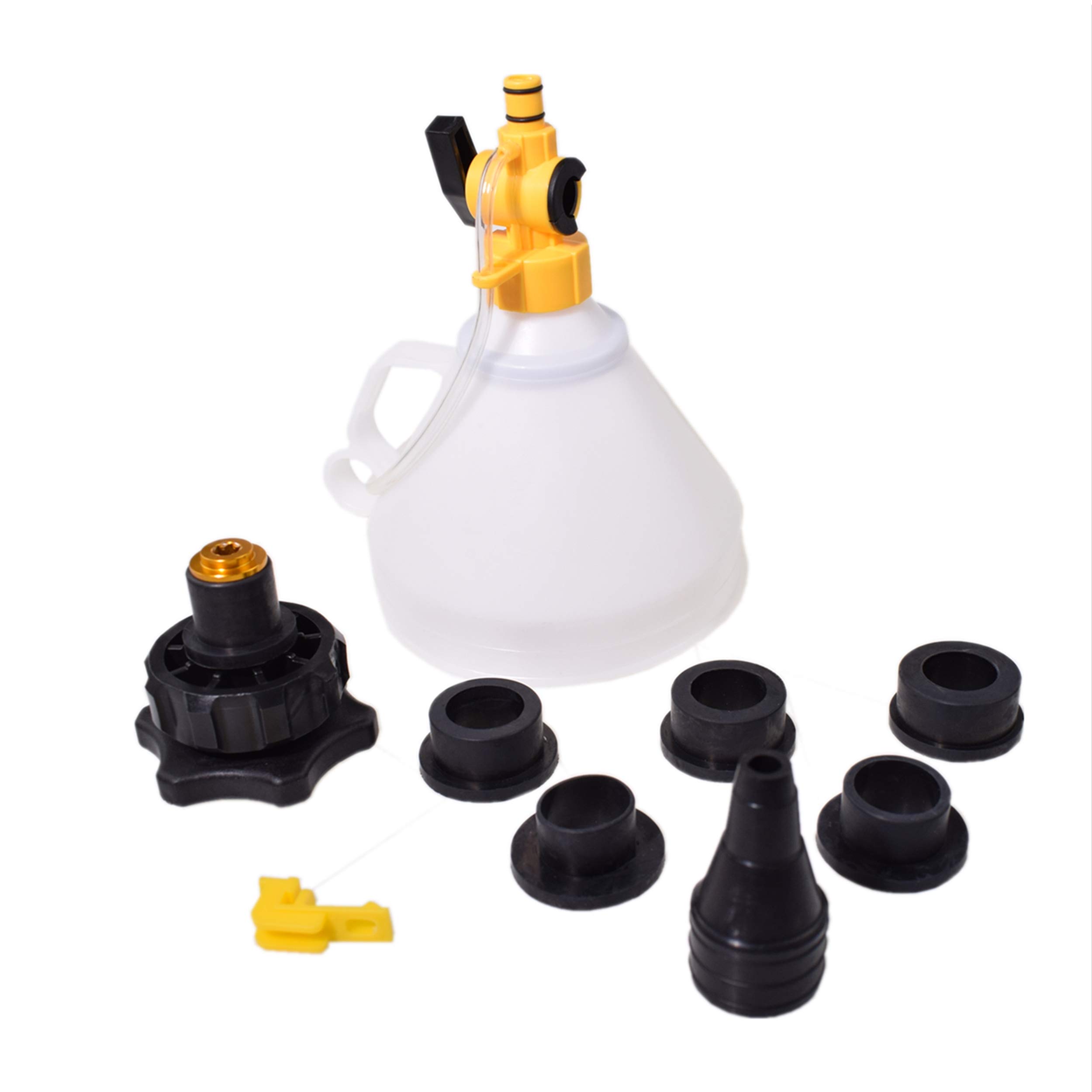 SPTTOOLS Radiator Coolant Refilling Funnel Tool Kit 31/35/40/42/45mm Adaptor Compatible with Ford GM Chrysler Honda Toyota Suzuki Nissan Mazda