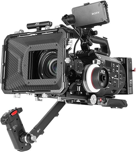 Miniatura 8 de JTZ DP30 Cine Lens Fibra de Carbono 4x4 Swing-Away Caja Mate con 0.591 in0.748 in Rod Rail Rig para Sony FS5 FS7 ARRI RED Canon C100 C200 C300 BM D