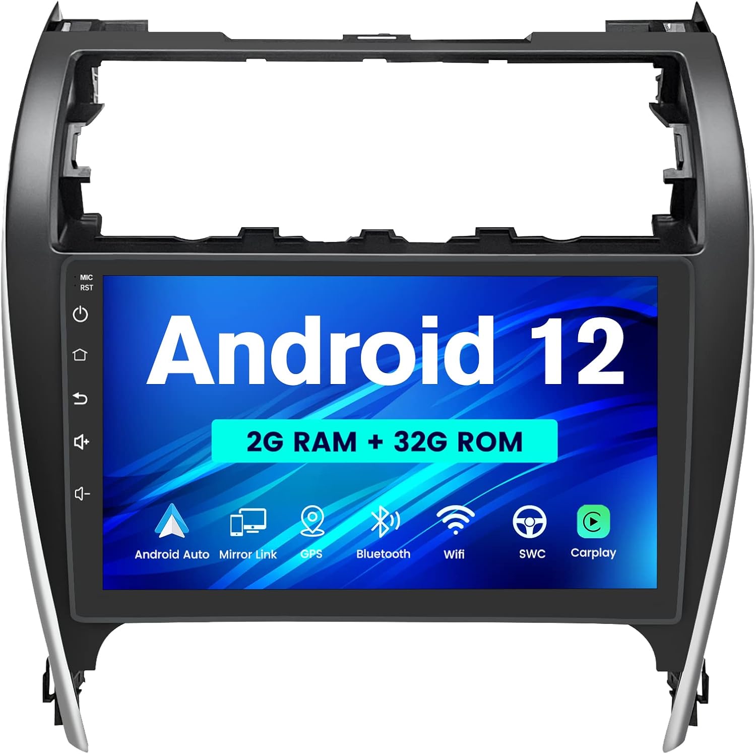 AWESAFE Car Stereo Android System for Toyota Camry 2012 2013 2014 Touch Screen Radio Built in Wireless Apple Carplay Andriod Auto Support GPS Navigation SWC Split Screen Mirror Link