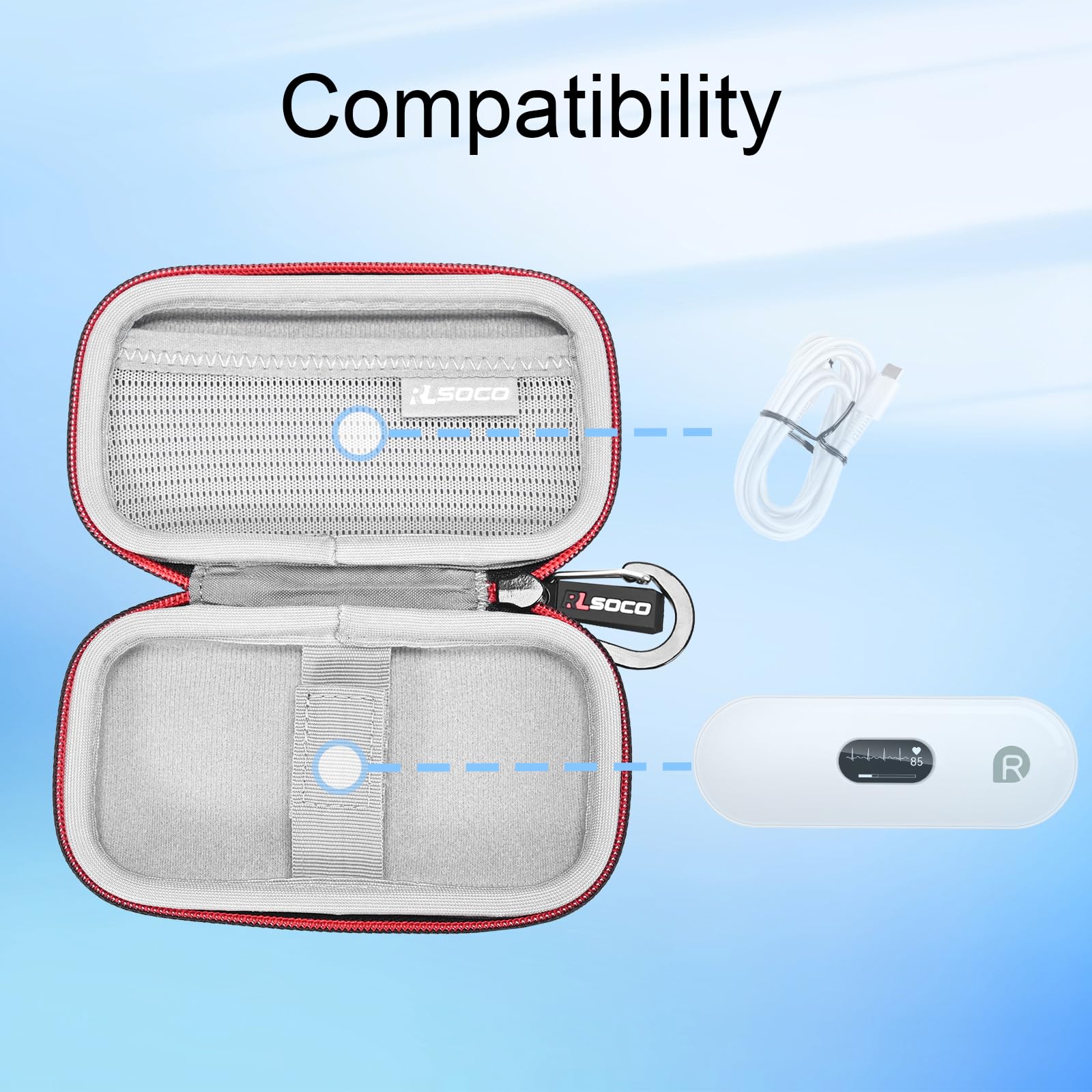 RLSOCO Funda para CheckMe DuoEK-S Mini Dispositivo ECG (Sólo Funda)