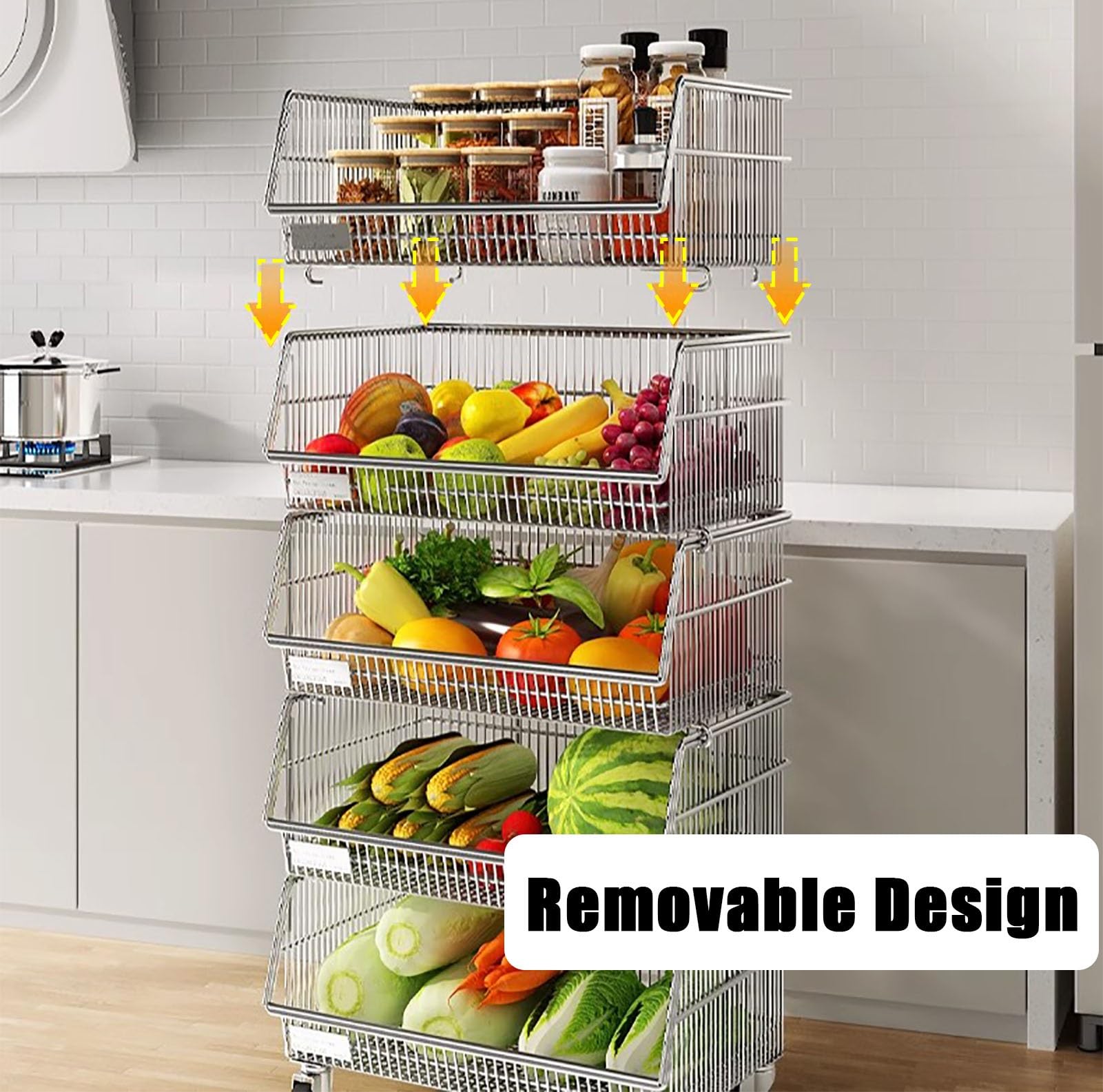 Estantes De Metal Para Cocina Garaje Almacenamiento Cuarto Jardin D 5  Niveles, image size:1601x1585