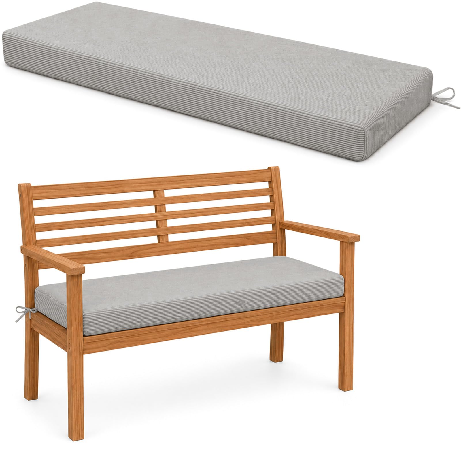Corduroy Bench Cushion – 2/3/4 seater Garden Bench Cushion Indoor/Outdoor — image 1