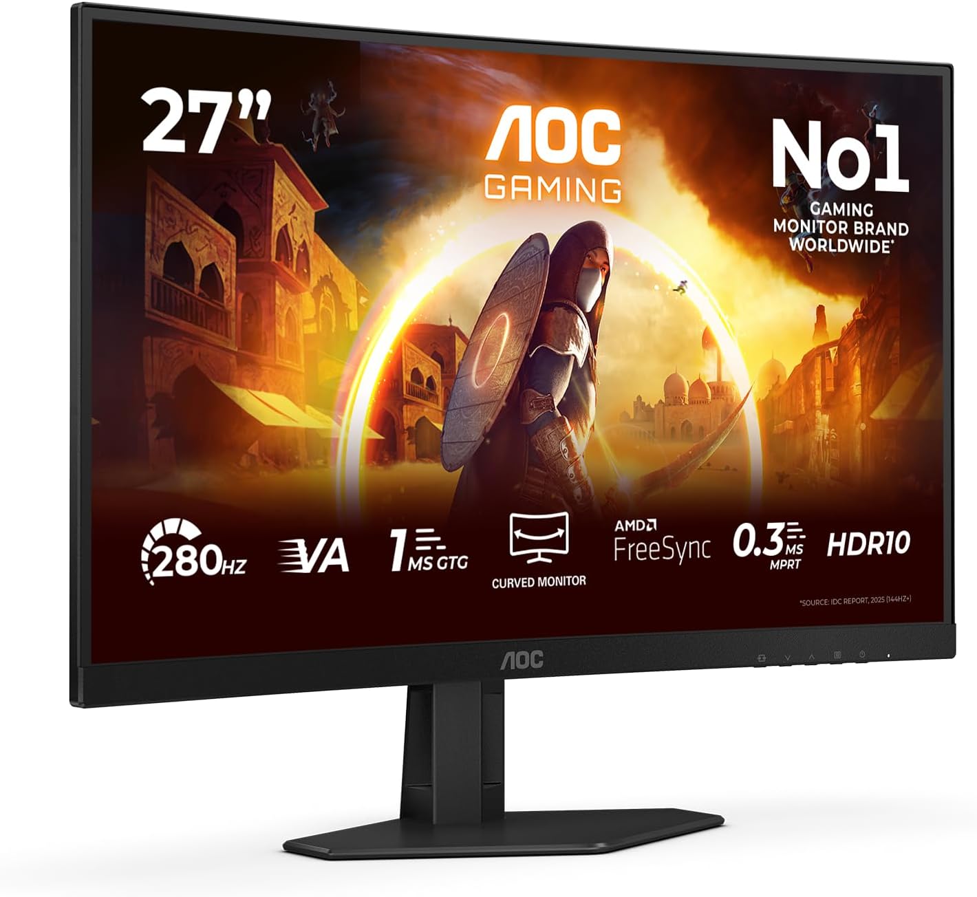 gaming C27G4ZXE - 27 Inch Curved FHD Monitor, 280Hz, 0.3ms, Fast VA, HDR10, Esports base, low Input Lag, FreeSync (1920 x 1080,300 cd/m2, HDMI 2.0 / DP 1.2)