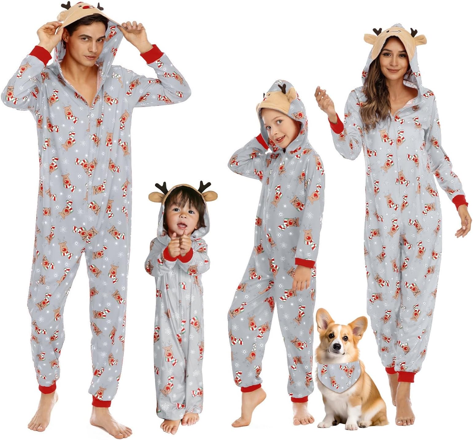 RXLLDOLY Christmas Pajamas for Family, Matching Family Christmas Pyjamas Set, Fun Couple Matching PJs Set, Xmas Sleepwear Nightwear for Women Men Kids Baby