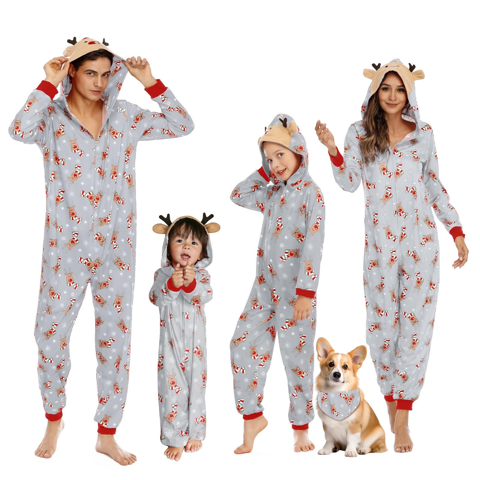 RXLLDOLY Christmas Pajamas for Family, Matching Family Christmas Pyjamas Set, Fun Couple Matching PJs Set, Xmas Sleepwear Nightwear for Women Men Kids Baby