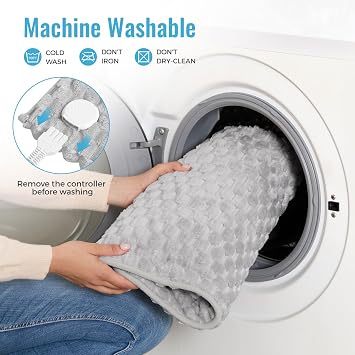 Electric Heated Foot Warmer Soft Flannel Foot Heater with 2h Auto Off & 3 Heat Levels Full Body Use Heating Pad for Feet, Abdomen, Cramps, Pain Relief Pocket Design 16 x 22 Light Grey