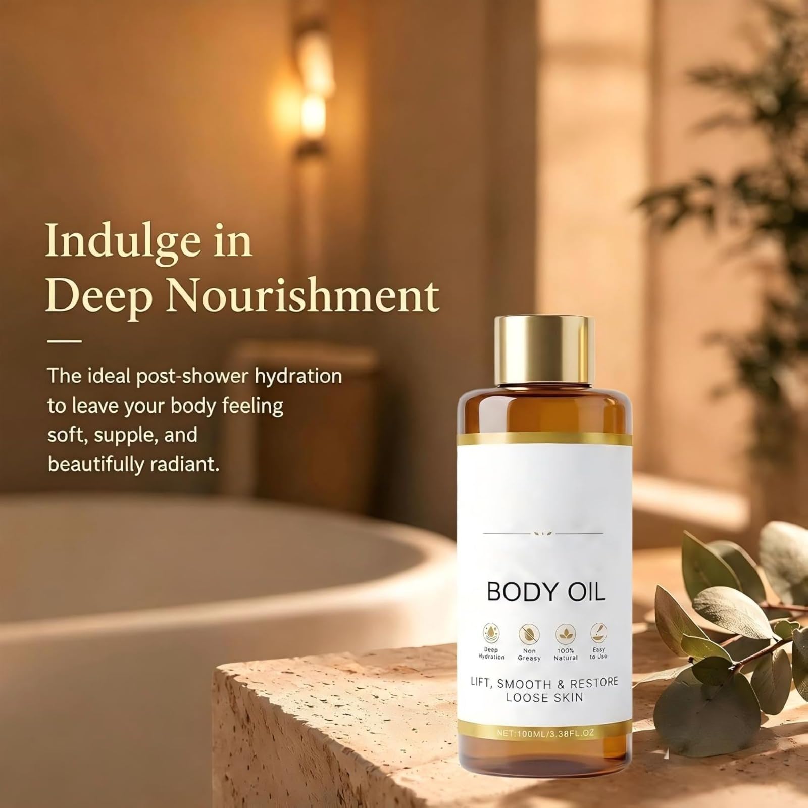 Skincu Glow Remedy Körperöl 100 Ml,Hautglättendes Massageöl Für Alle Gängigen Hauttypen,Leichtes,Nicht Fettendes,Schnell Einziehendes Feuchtigkeitsöl Für Frauen Und Männer (3pcs)