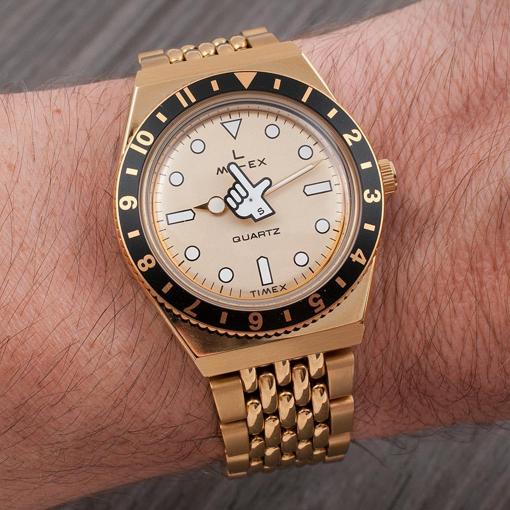 StrapHabit Watch Bracelet for Q Timex Band Replacement fits 36mm, 38mm, 40mm, M79, GMT, Chronograph - TQ18 Quick Release Beads of Rice Bracelet Strap - Stainless Steel Vintage BOR 18mm