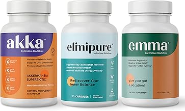 Emma Gut Health & Elimipure Gut Cleanse & Akka Liver Cleanse – 3-in-1 Detox Bundle for Digestive Balance, Regularity & Metabolism Support | Supports Waste Elimination & Microbiome Health