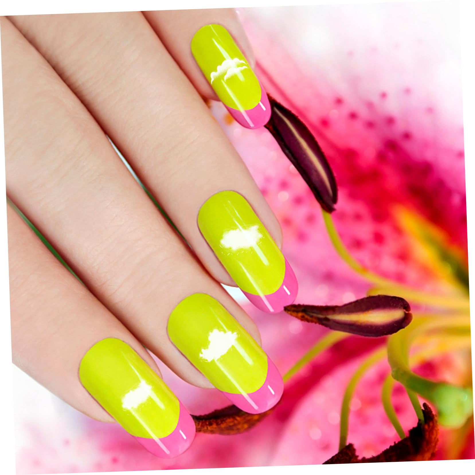 Housoutil 25hojas Pegatinas De Uñas Autoadhesivas Para Diseño Calcomanías De Manicura Para Mujeres y Decoración De Uñas