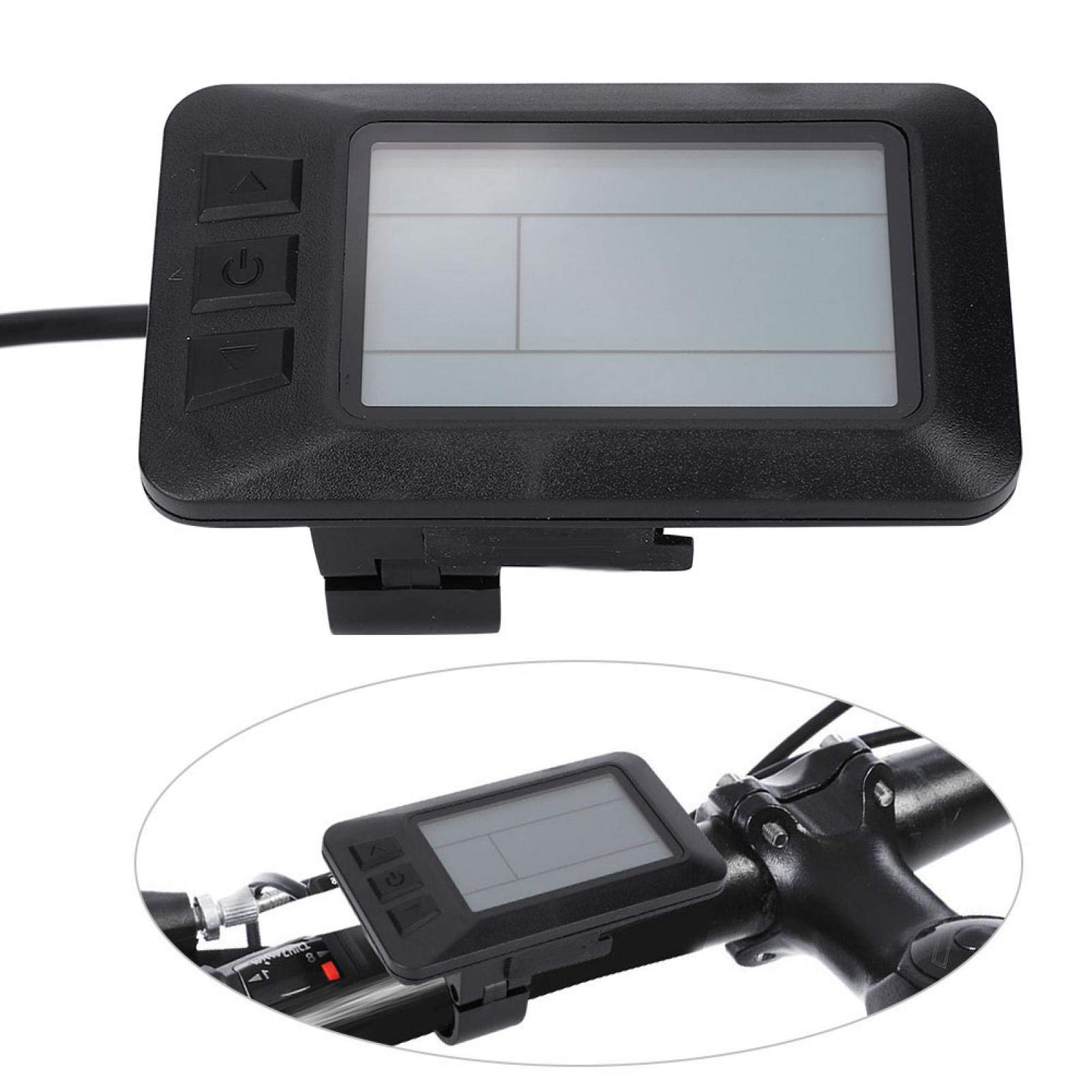 Instrumento LCD de Bicicleta, Accesorio eléctrico de conversión de Bicicleta KT-LCD7 Instrumento LCD con Conector USB Impermeable Accesorios para la conversión de Bicicletas eléctricas